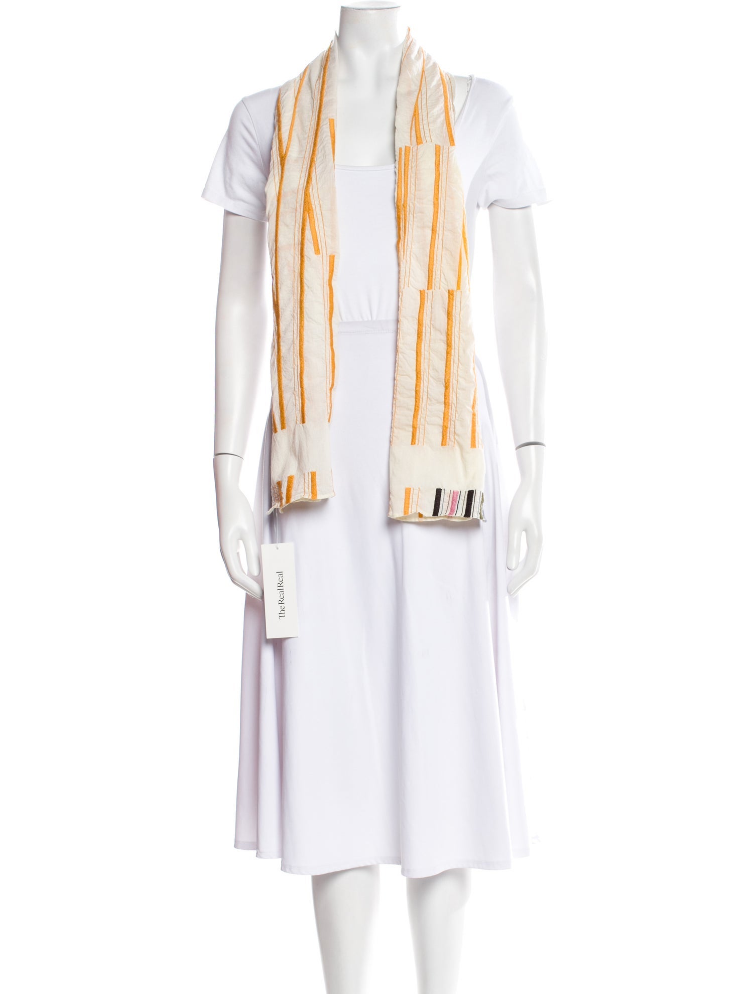 Dries Van Noten Brazil Tattoo Striped Shawl