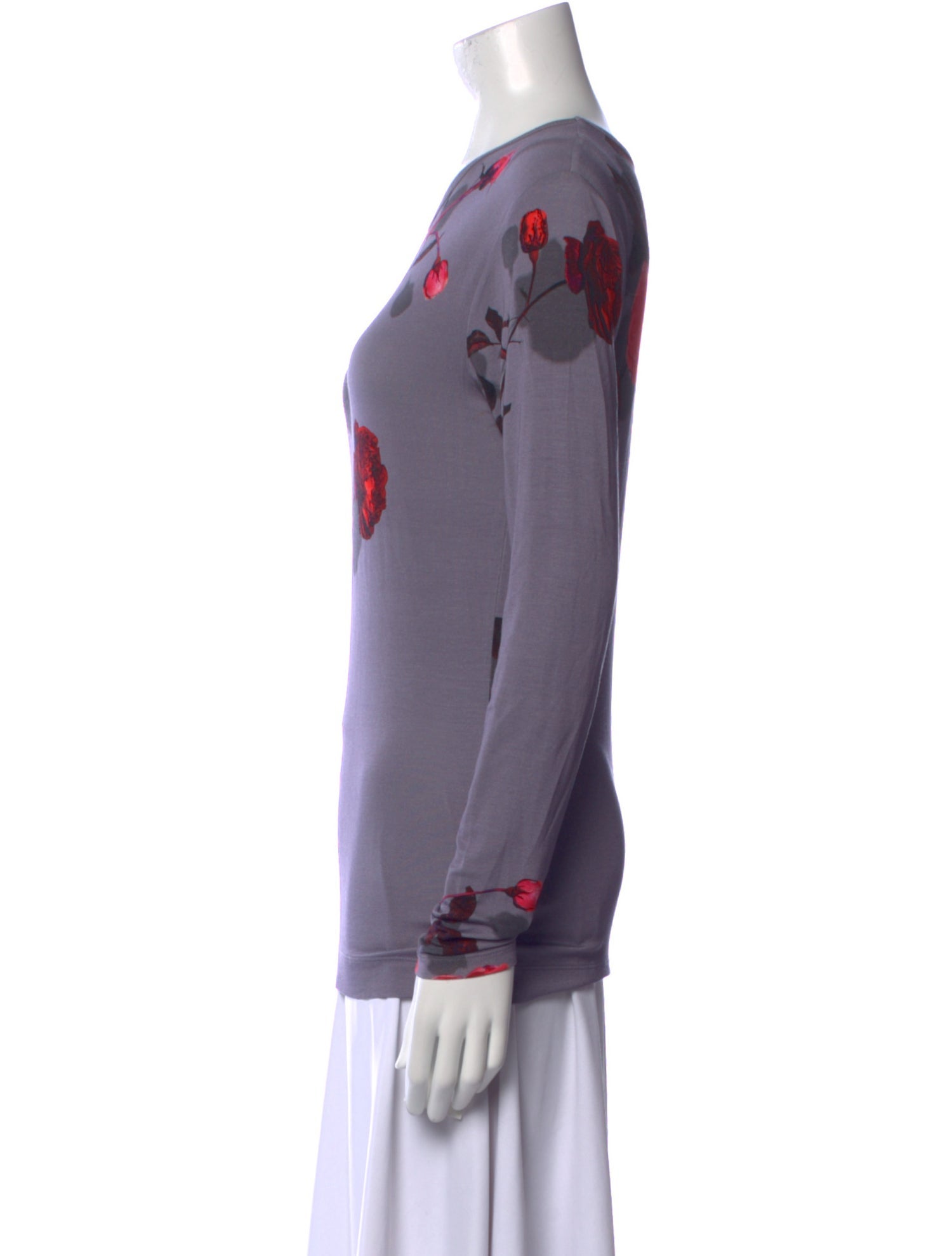 Dries Van Noten Floral Print Crew Neck Sweatshirt