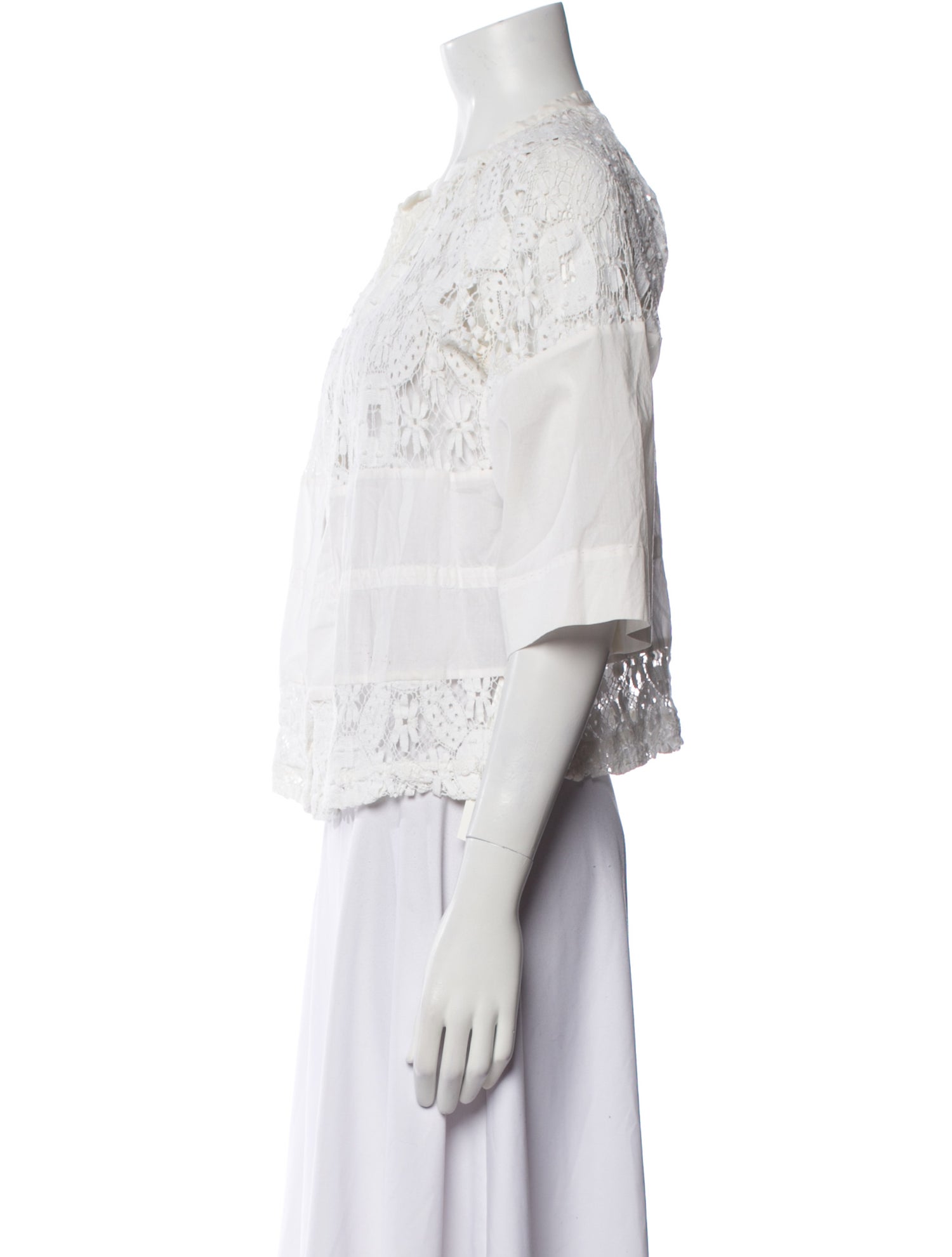 Dries Van Noten Printed V-Neck Blouse