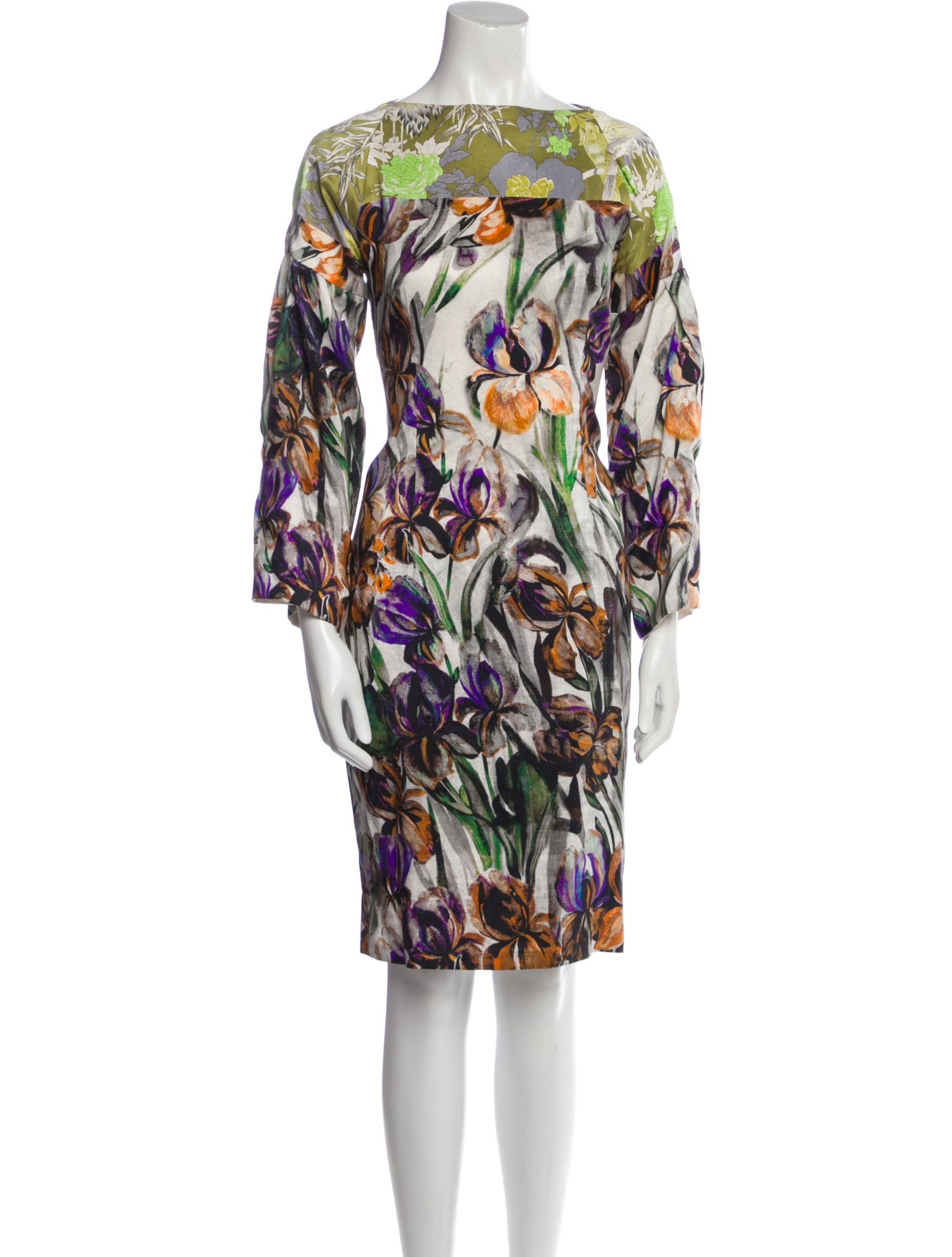 Dries Van Noten Silk Knee-Length Dress