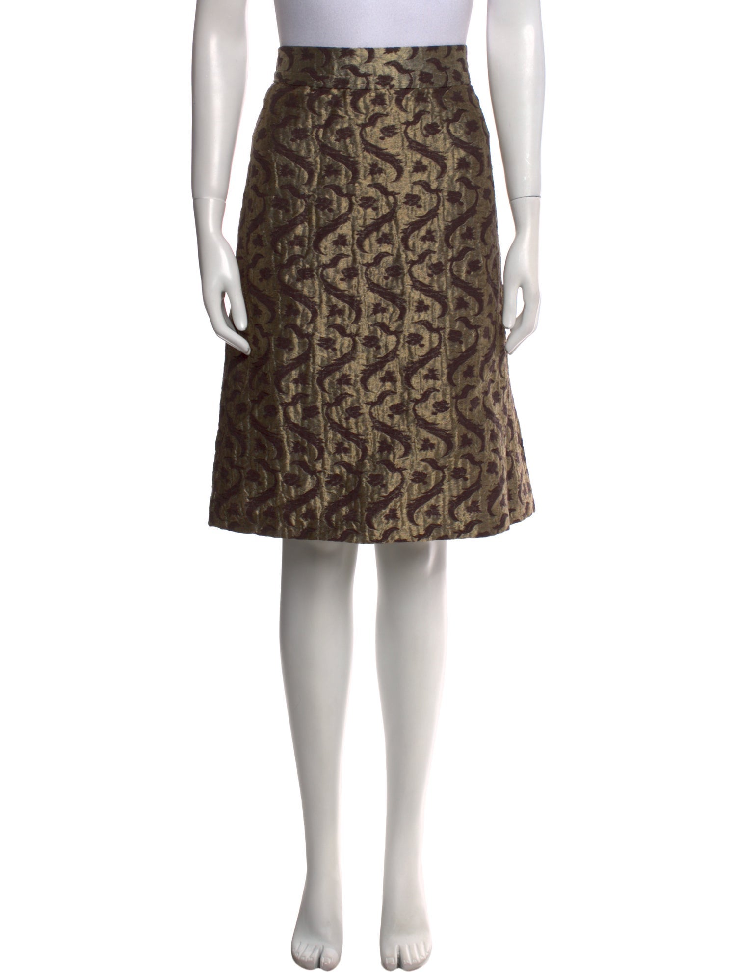 Dries Van Noten Animal Print Knee-Length Skirt