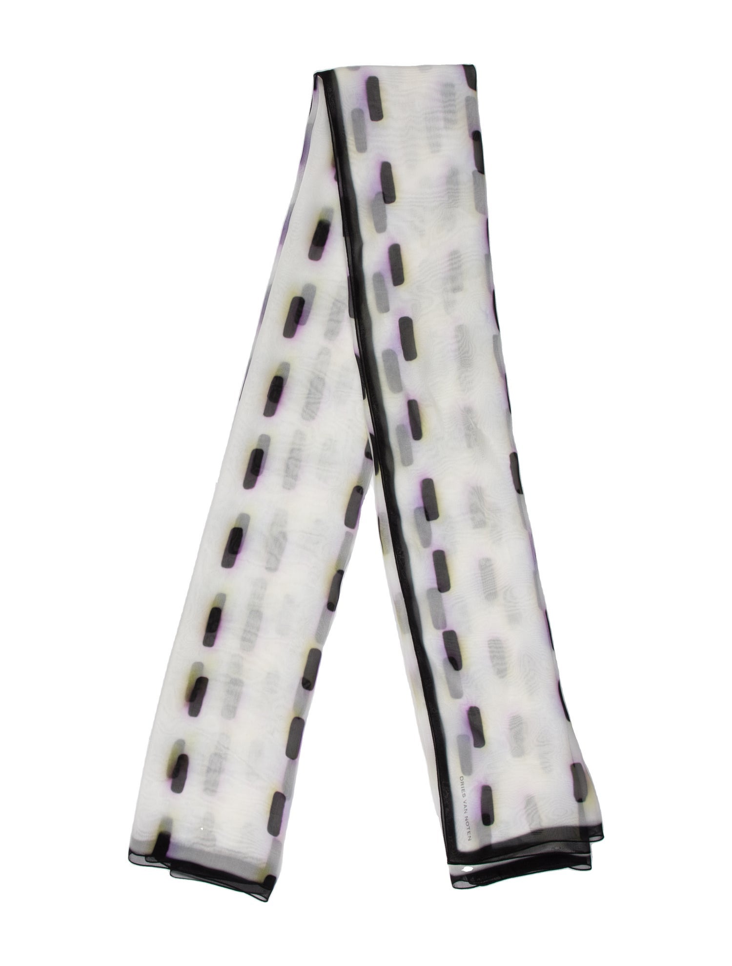 Dries Van Noten Silk Striped Scarf