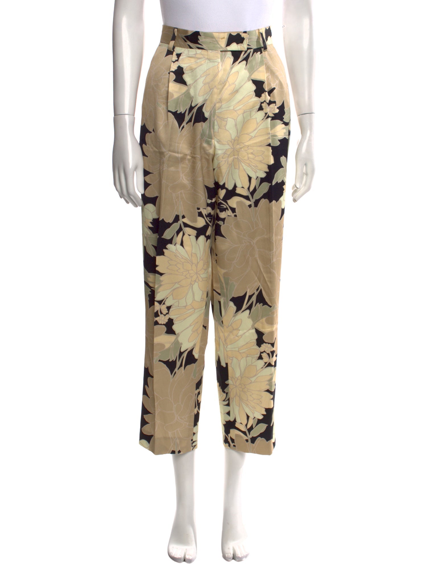 Dries Van Noten Floral Print Straight Leg Pants