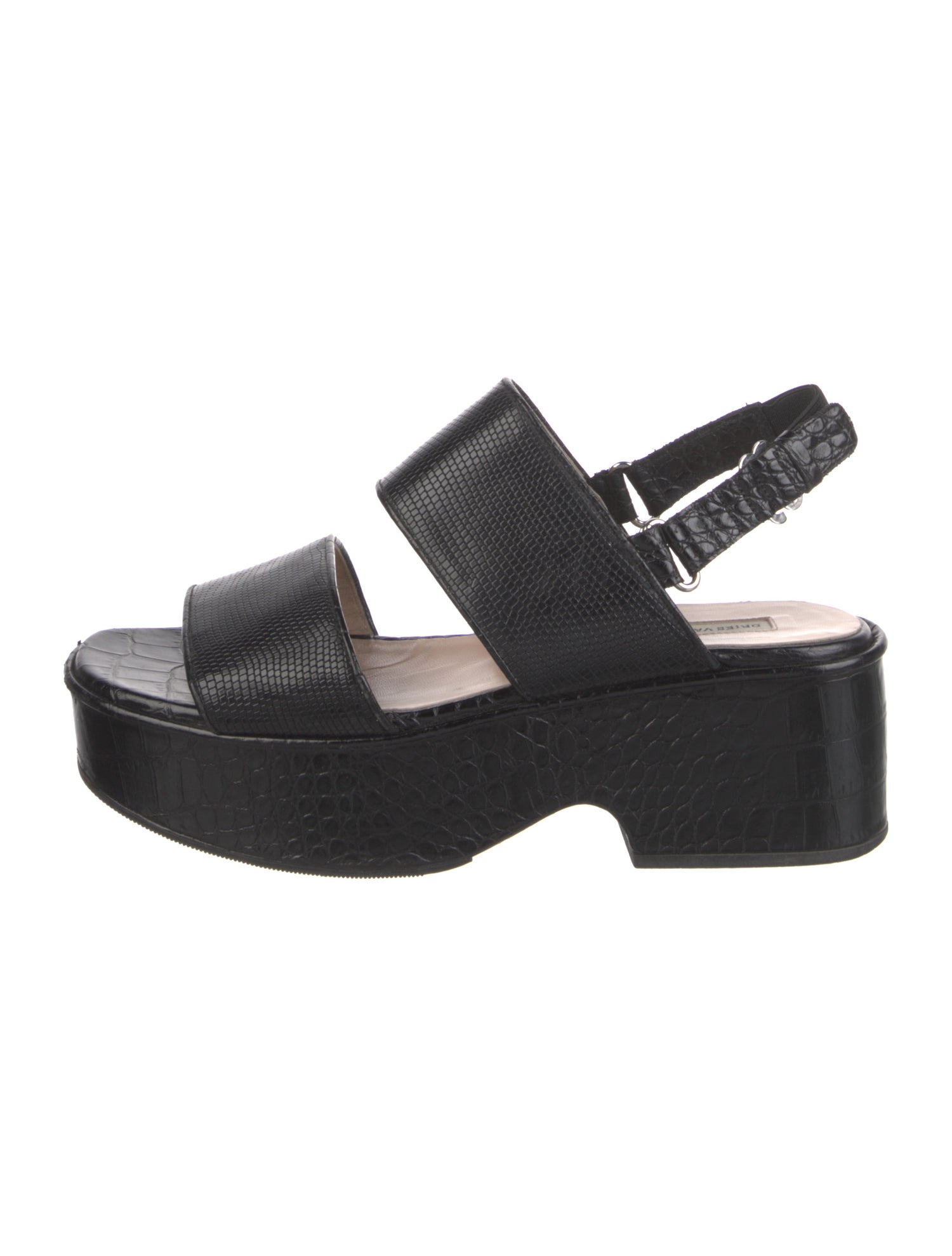 Dries Van Noten Leather Slingback Sandals