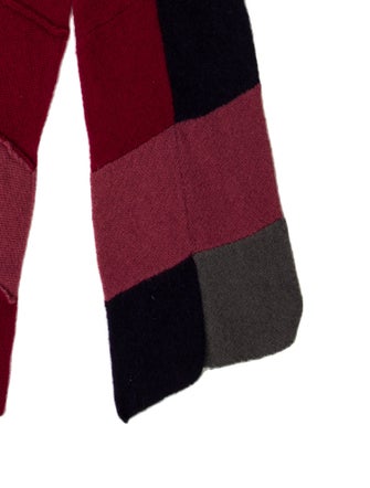 Dries Van Noten Wool Colorblock Pattern Scarf
