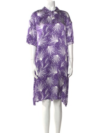 Dries Van Noten Printed Knee-Length Dress