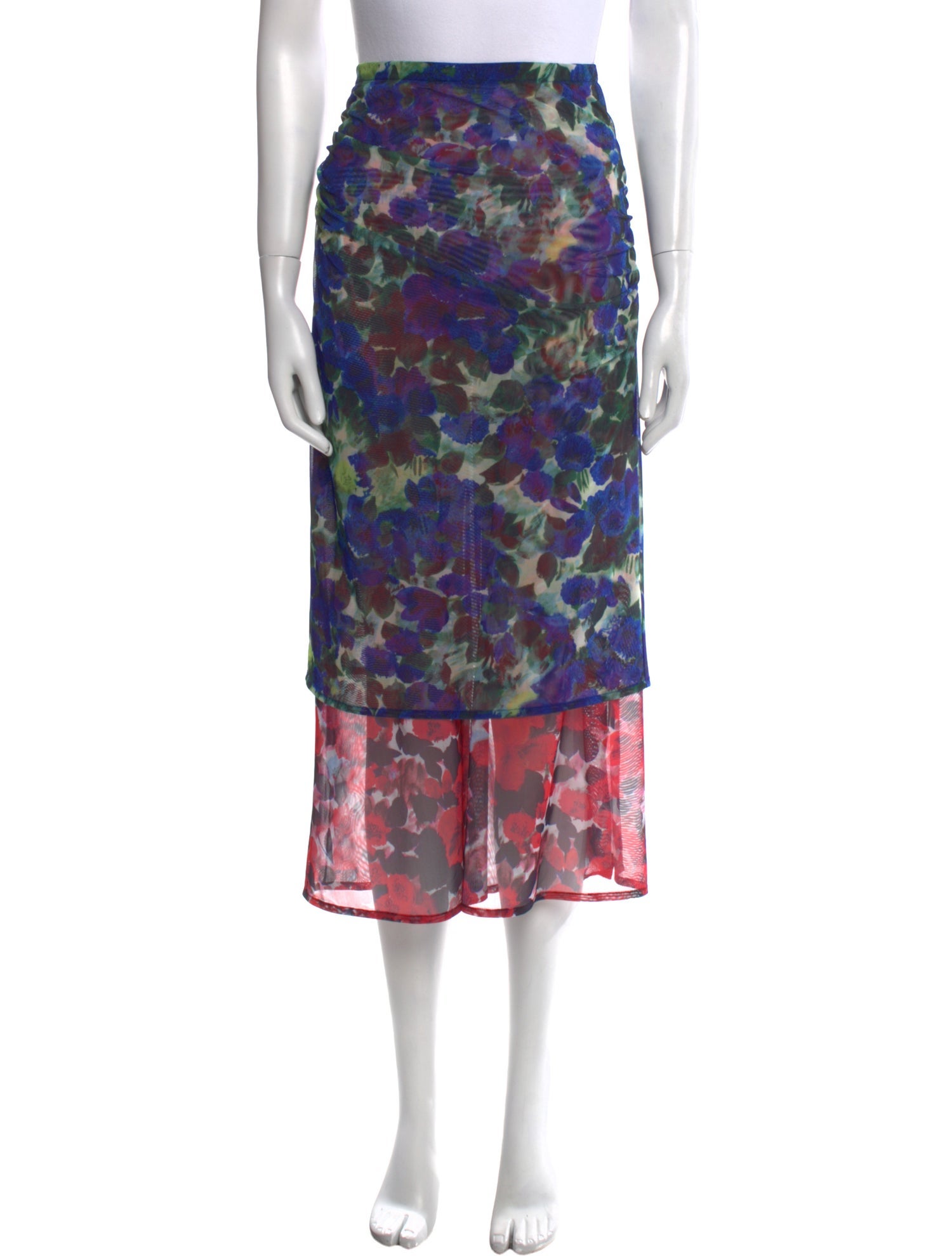 Dries Van Noten Printed Midi Length Skirt