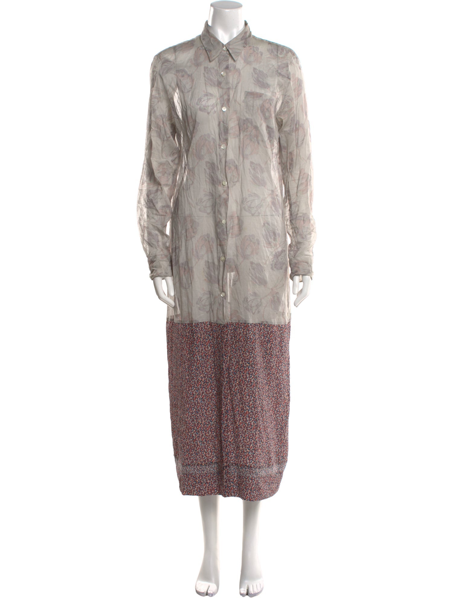 Dries Van Noten Floral Print Long Dress