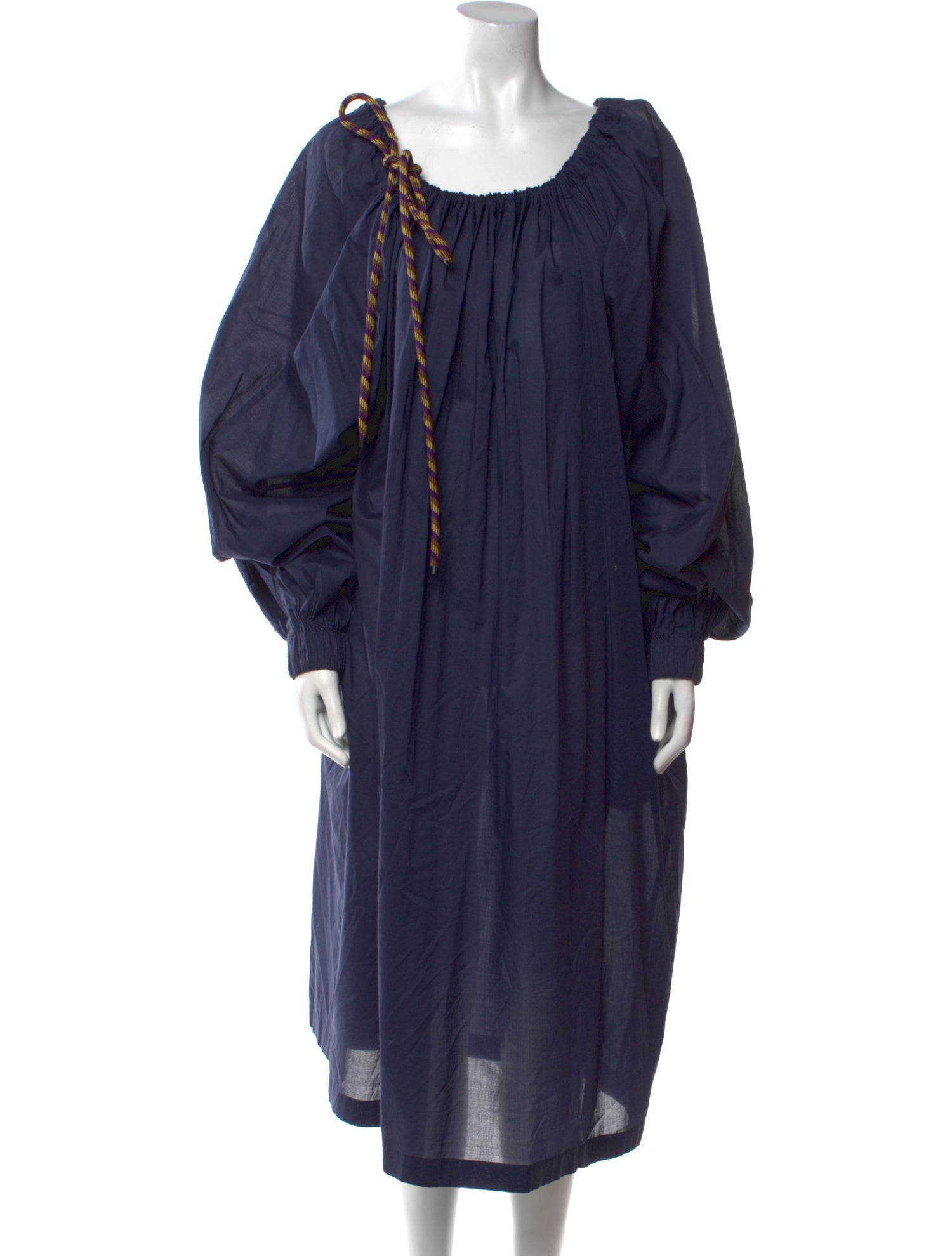 Dries Van Noten Scoop Neck Midi Length Dress