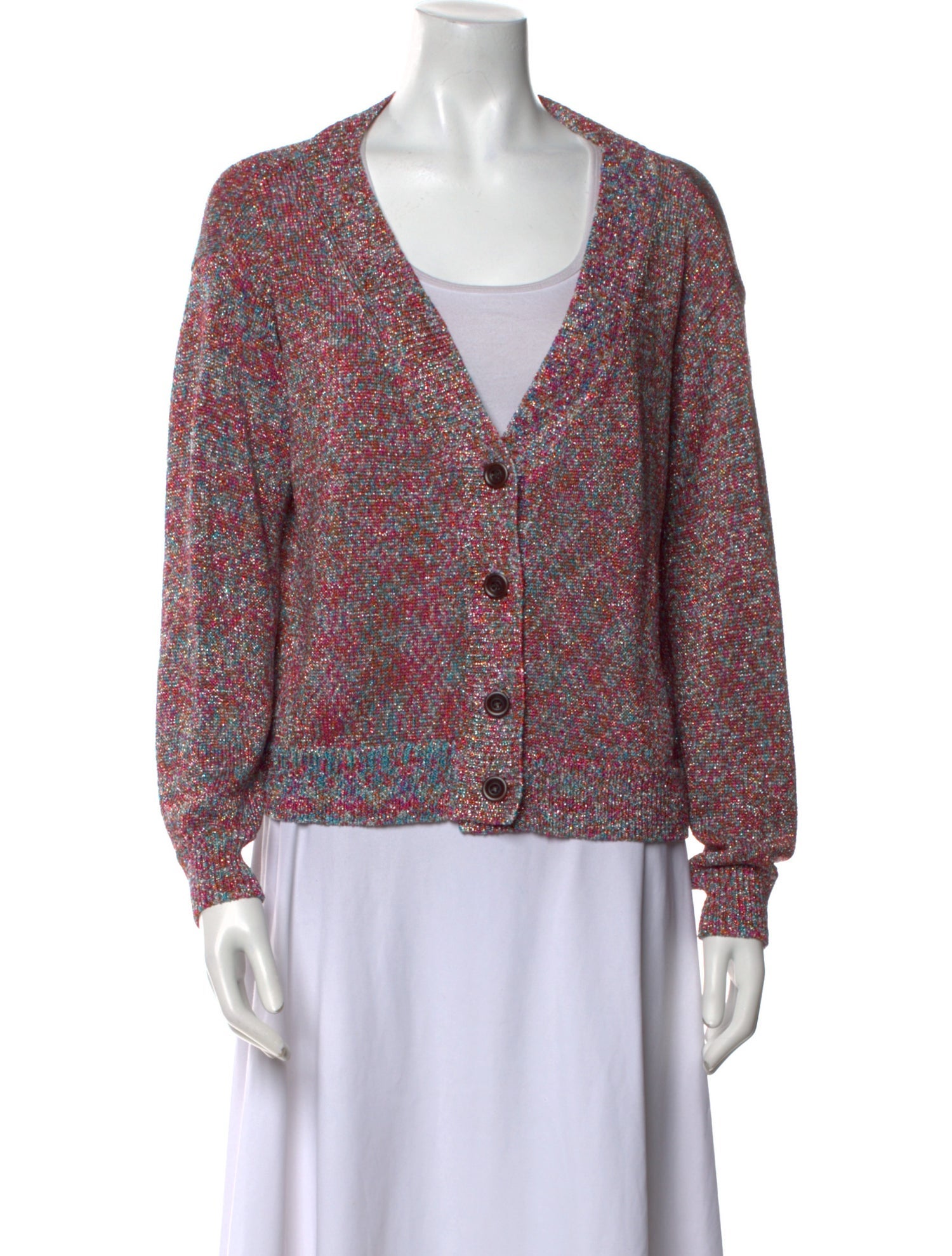 Dries Van Noten Printed V-Neck Sweater