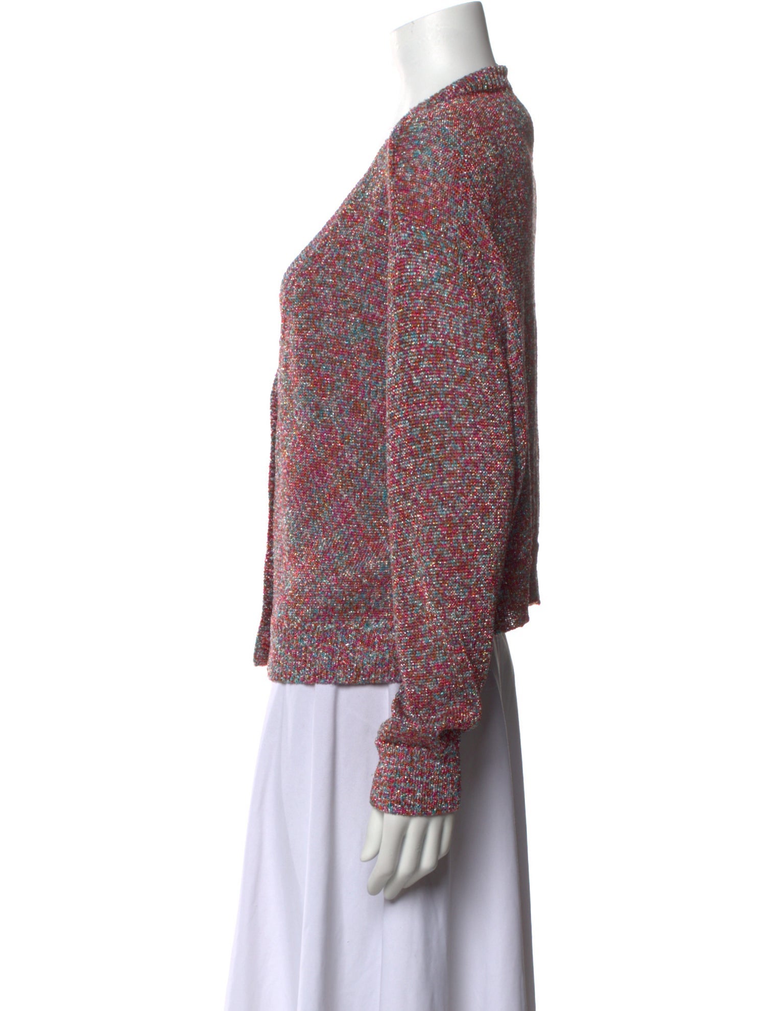 Dries Van Noten Printed V-Neck Sweater