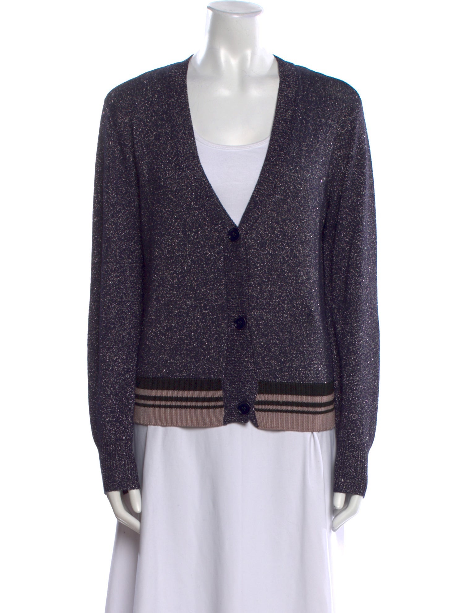 Dries Van Noten Printed V-Neck Sweater