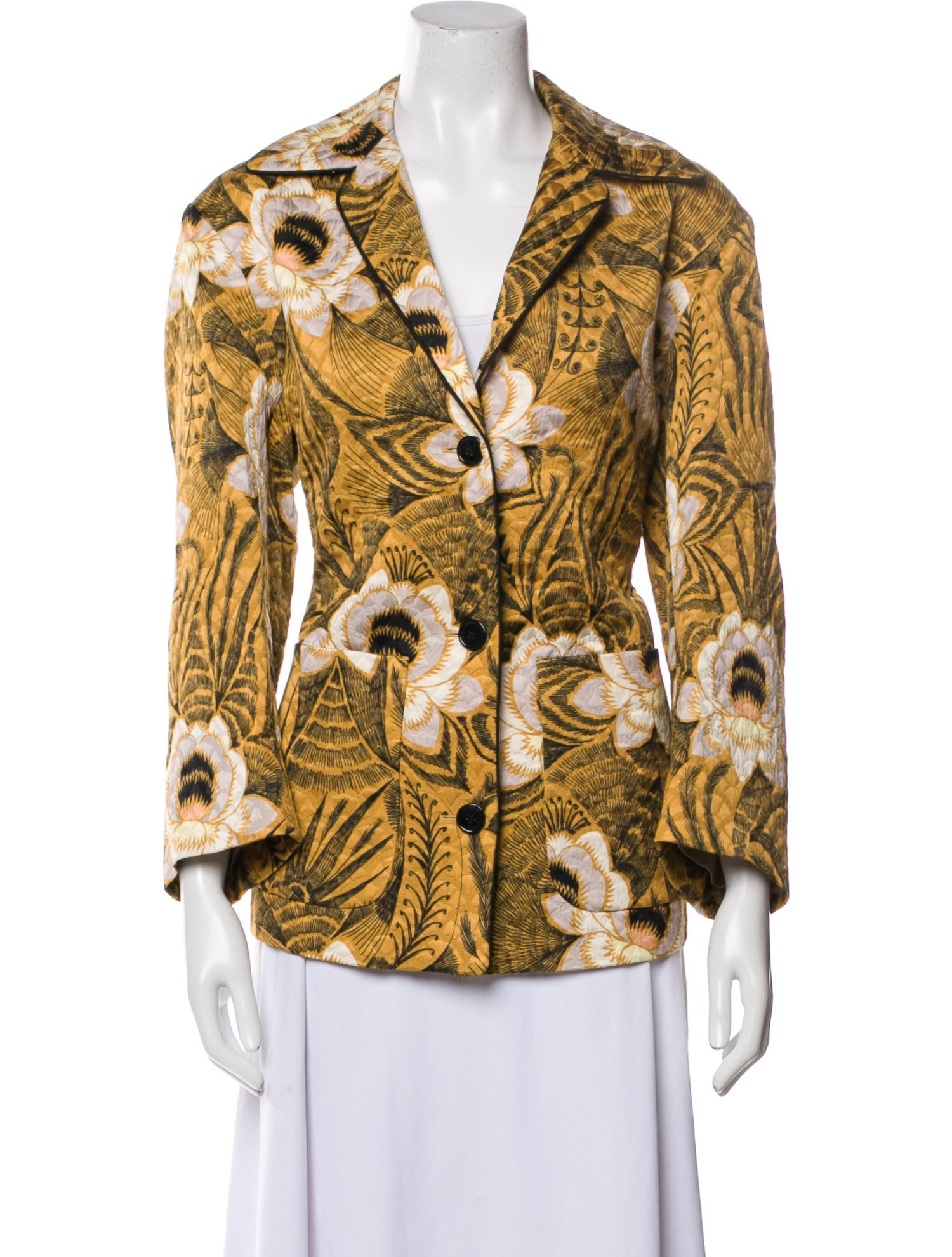 Dries Van Noten Floral Print Blazer