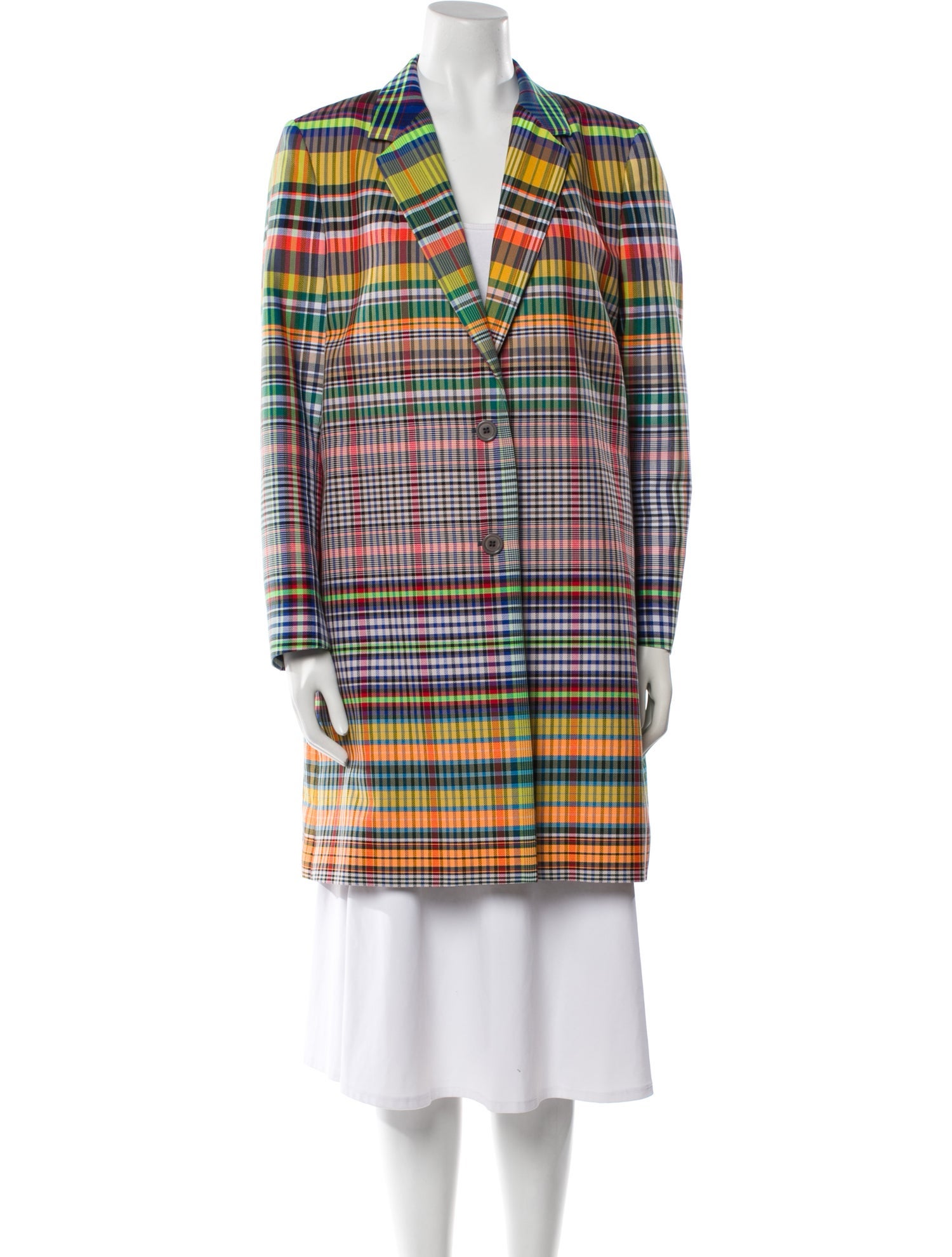 Dries Van Noten Plaid Print Coat