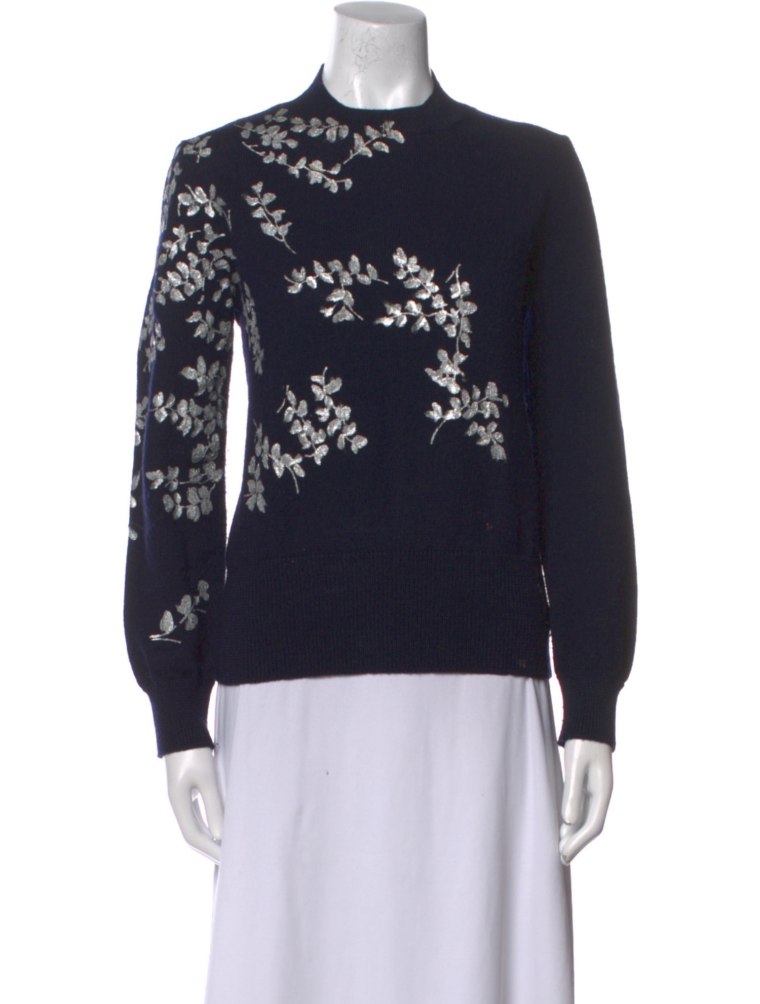 Dries Van Noten Wool Floral Print Sweatshirt
