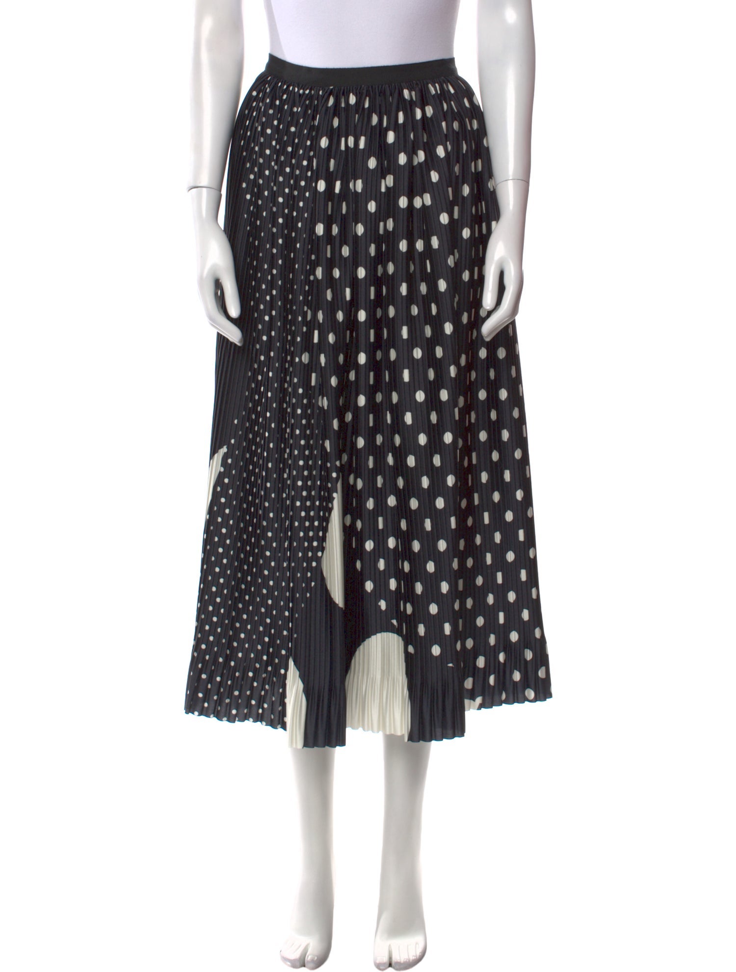Dries Van Noten Polka Dot Print Midi Length Skirt