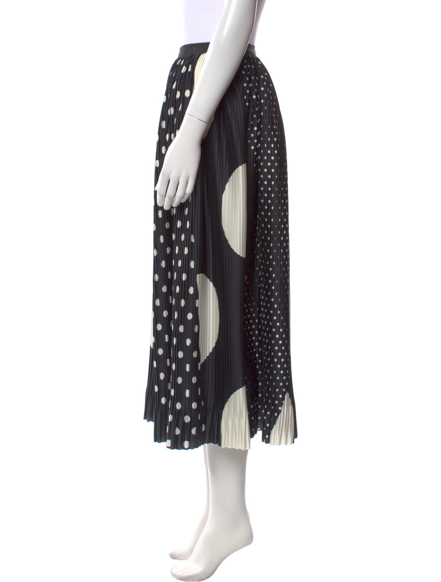 Dries Van Noten Polka Dot Print Midi Length Skirt