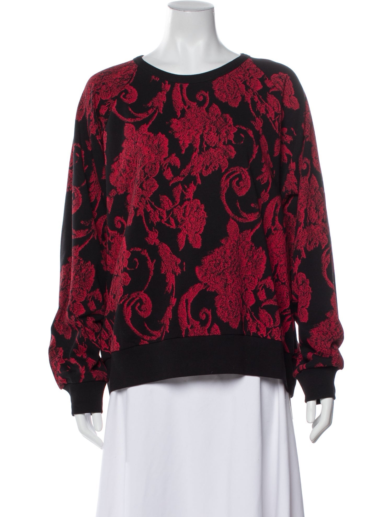 Dries Van Noten Printed Bateau Neckline Sweatshirt