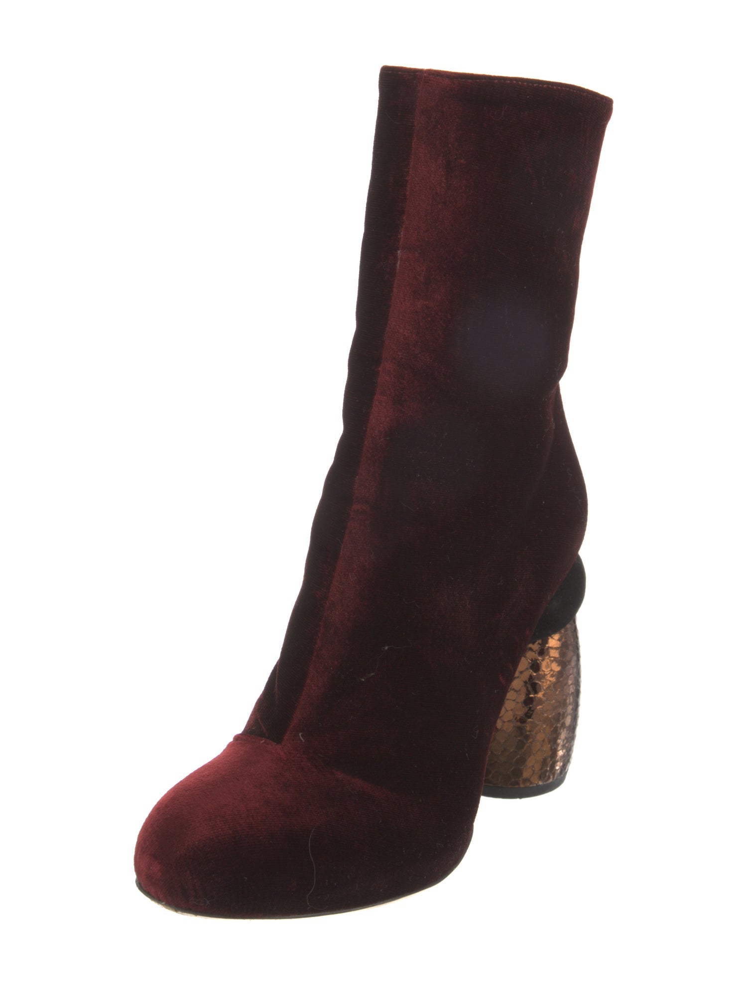 Dries Van Noten Velvet Boots