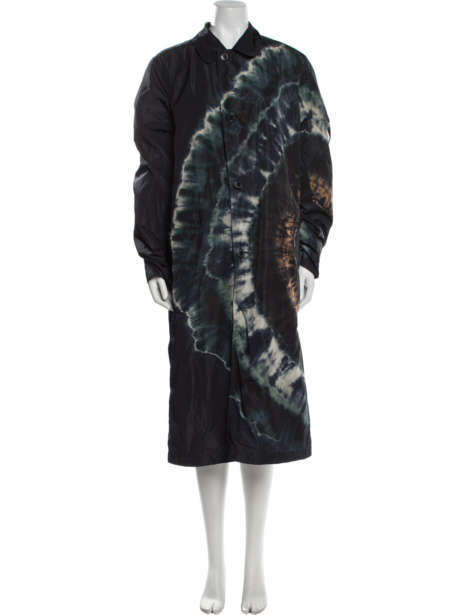 Dries Van Noten Tie-Dye Print Coat