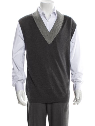 Dries Van Noten Merino Wool V-Neck Sweater Vest