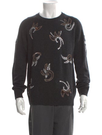 Dries Van Noten Cashmere Graphic Print Pullover