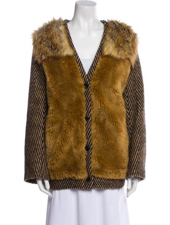 Dries Van Noten Faux Fur Jacket