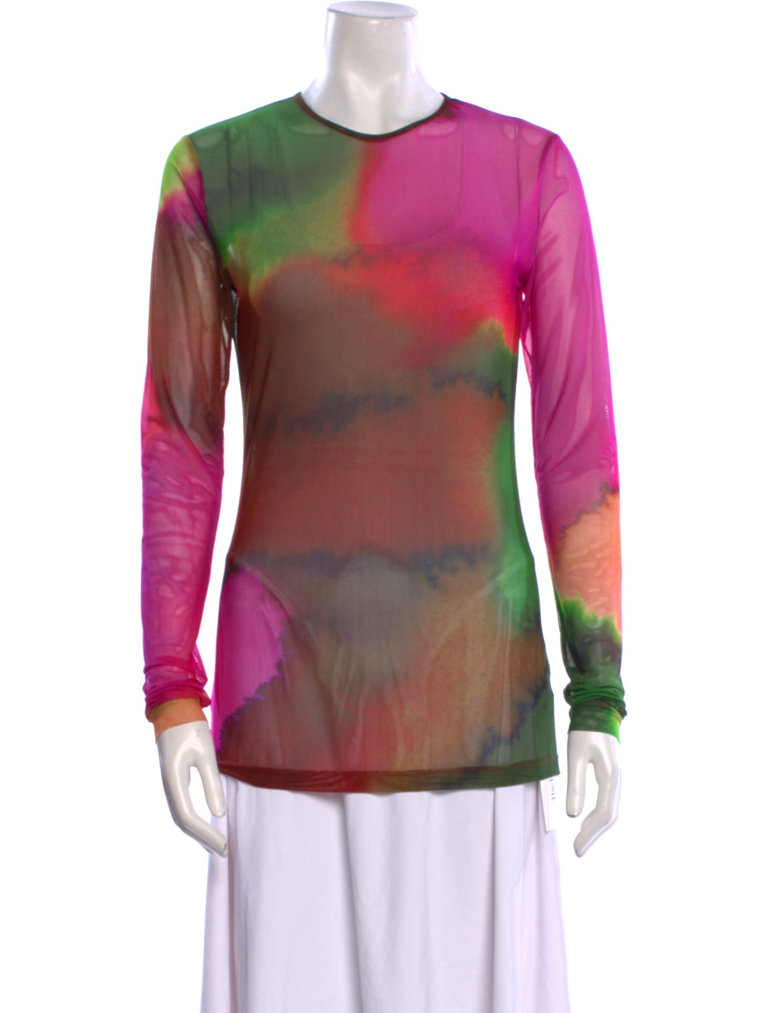 Dries Van Noten Nylon Tie-Dye Print Top