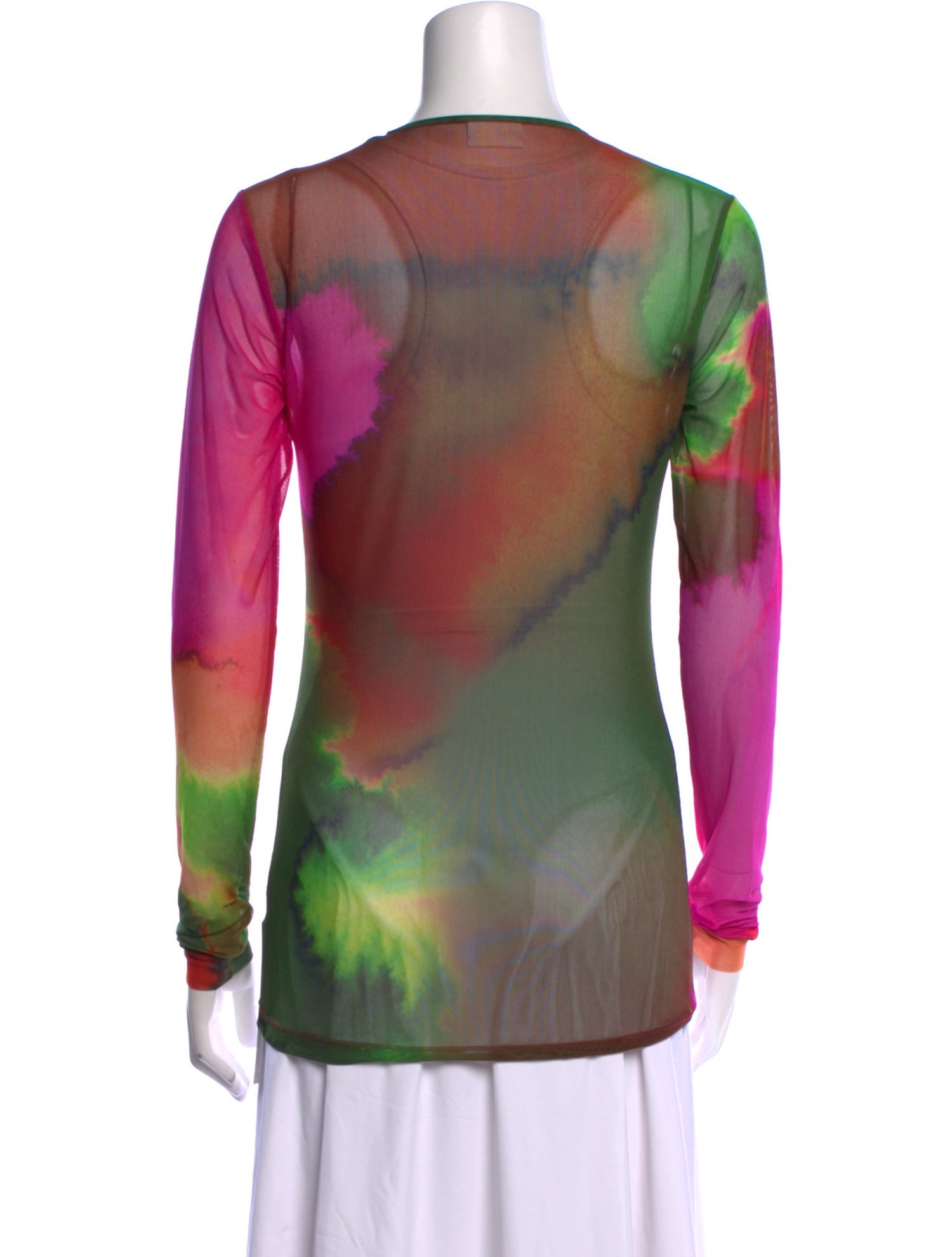 Dries Van Noten Nylon Tie-Dye Print Top