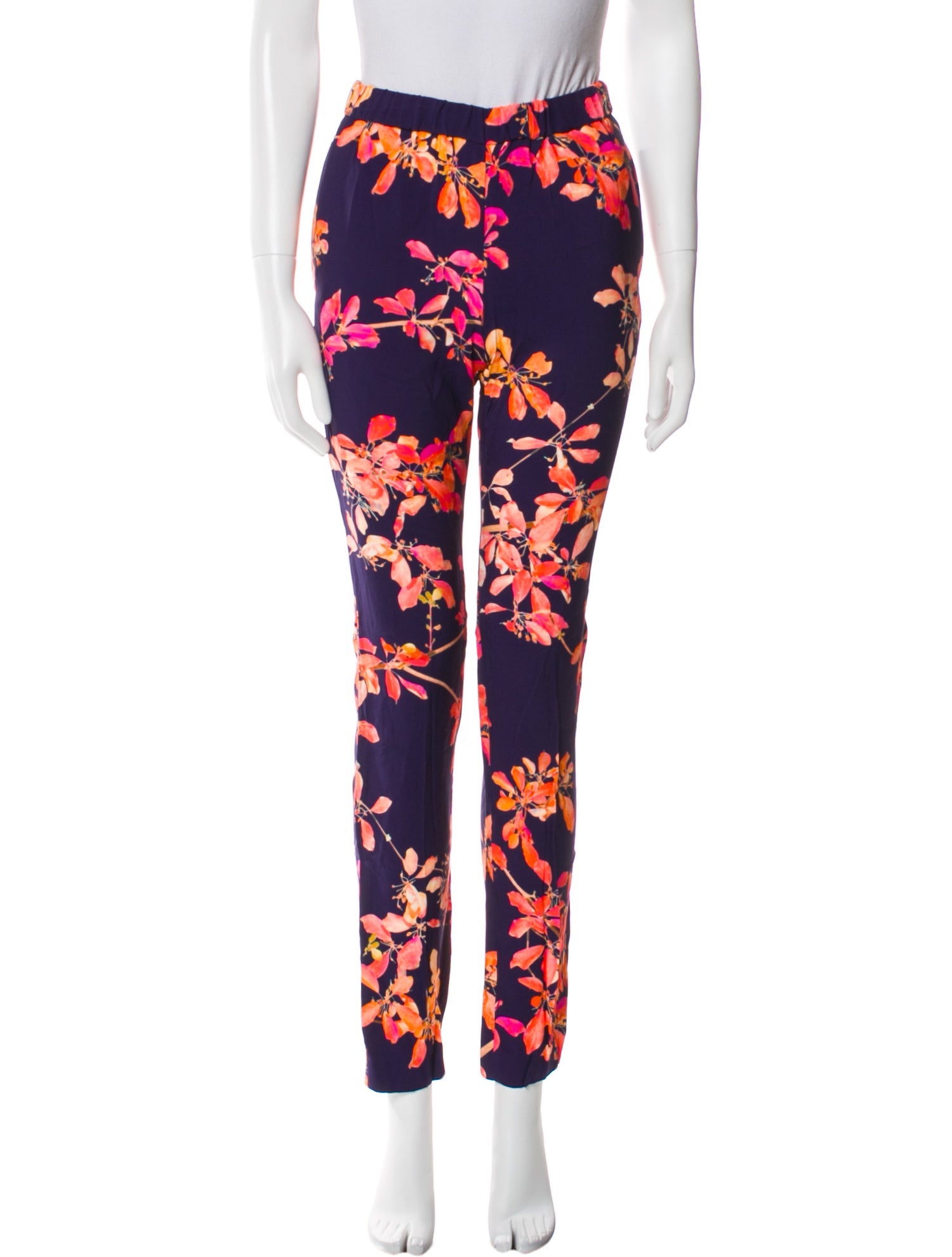 Dries Van Noten Floral Print Skinny Leg Pants w/ Tags