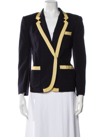 Dries Van Noten Wool Colorblock Pattern Blazer