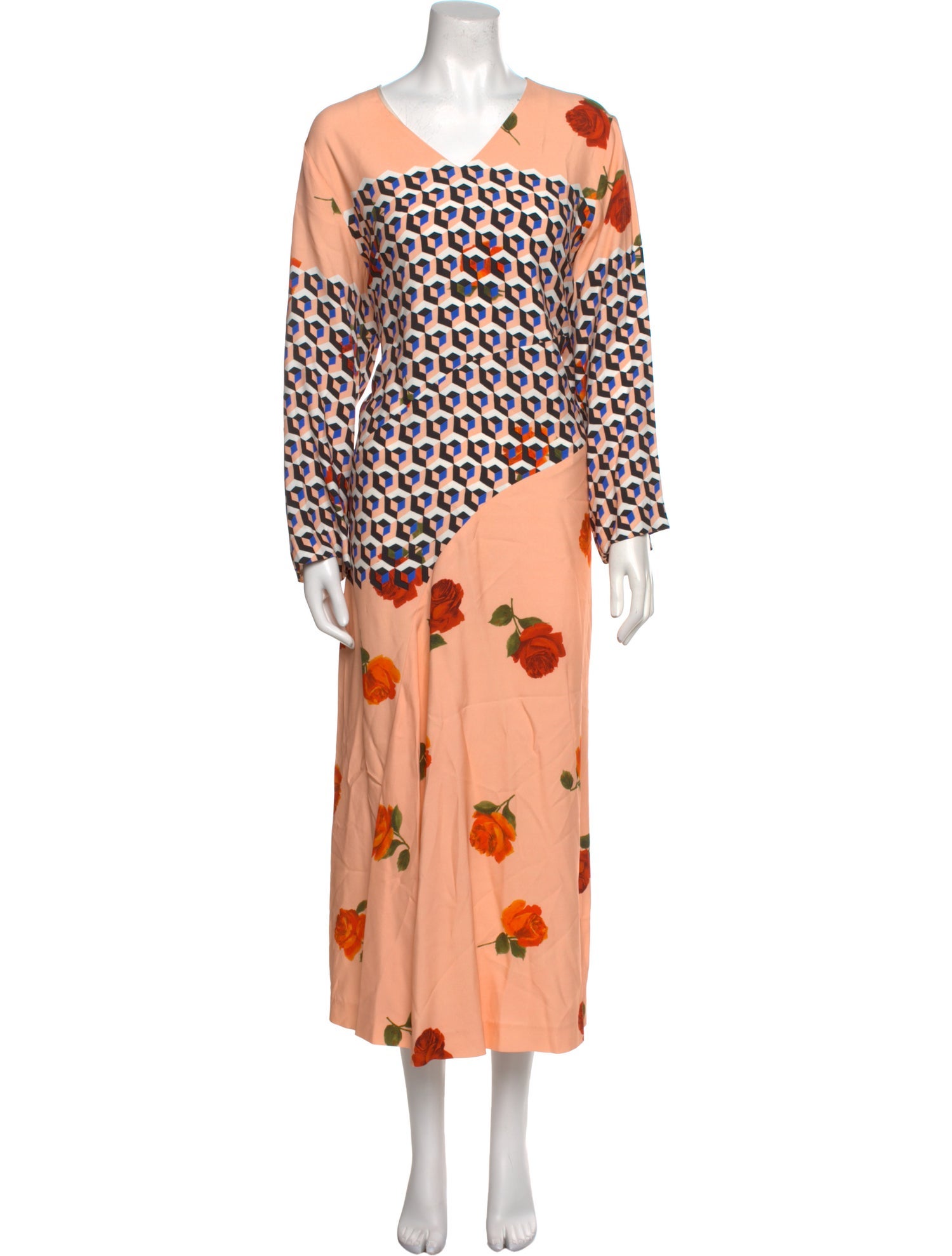 Dries Van Noten Floral Print Midi Length Dress