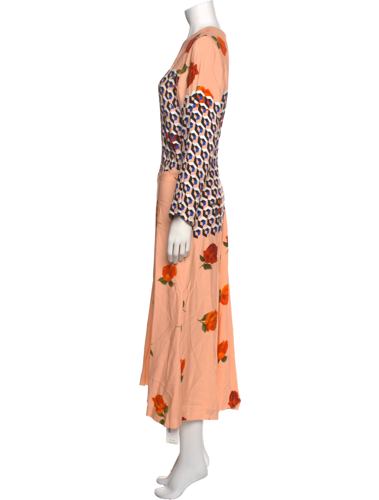 Dries Van Noten Floral Print Midi Length Dress