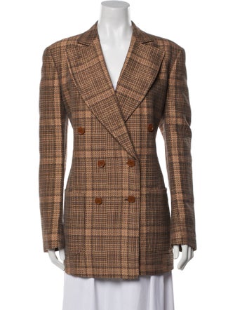 Dries Van Noten Plaid Print Blazer