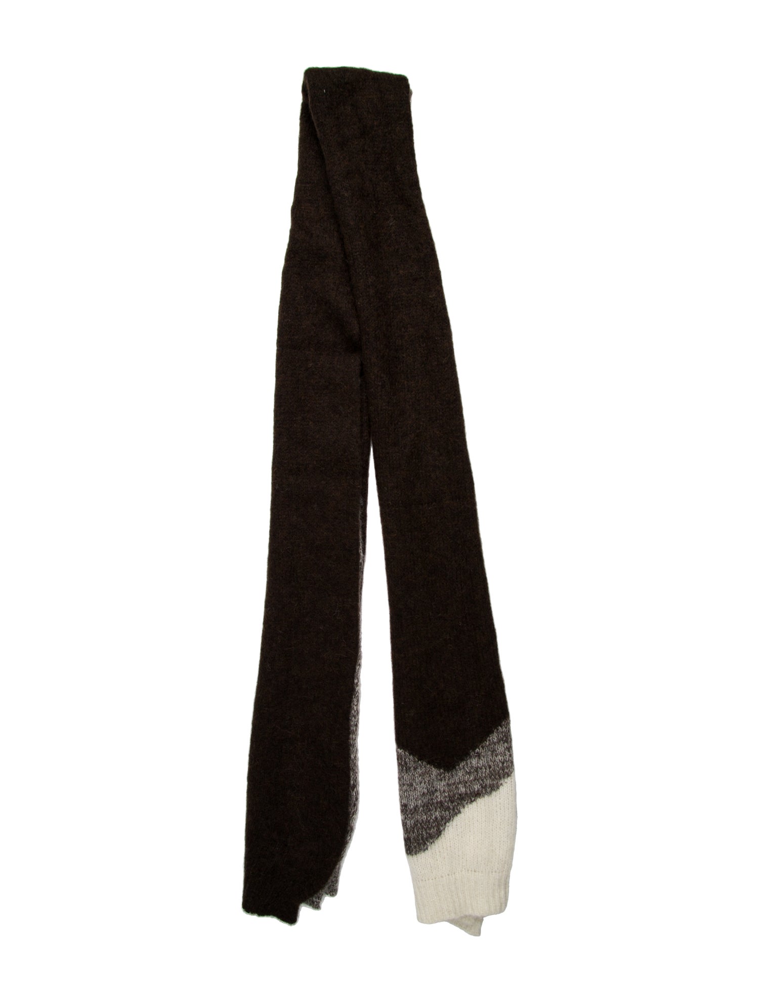 Dries Van Noten Wool Colorblock Pattern Scarf