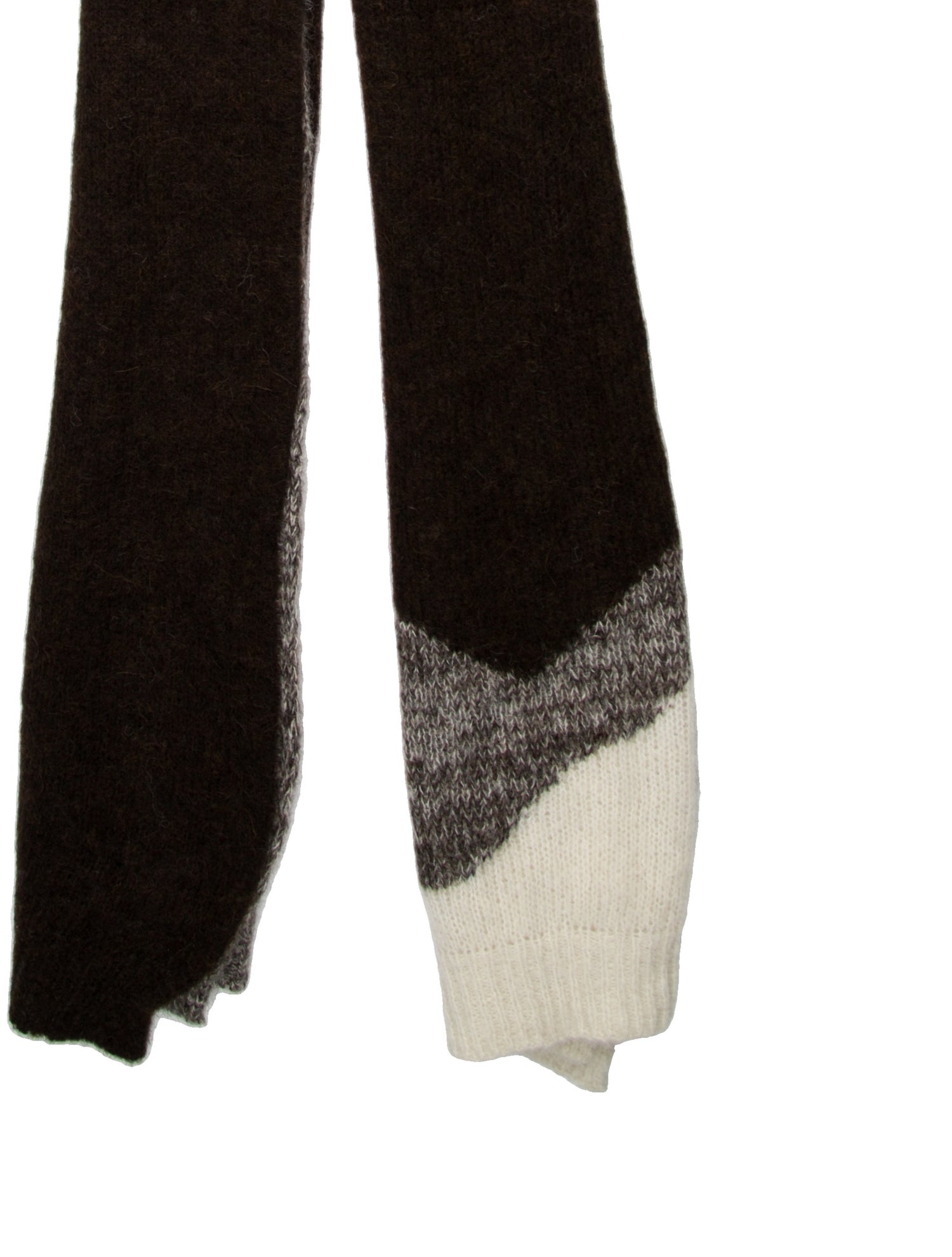 Dries Van Noten Wool Colorblock Pattern Scarf