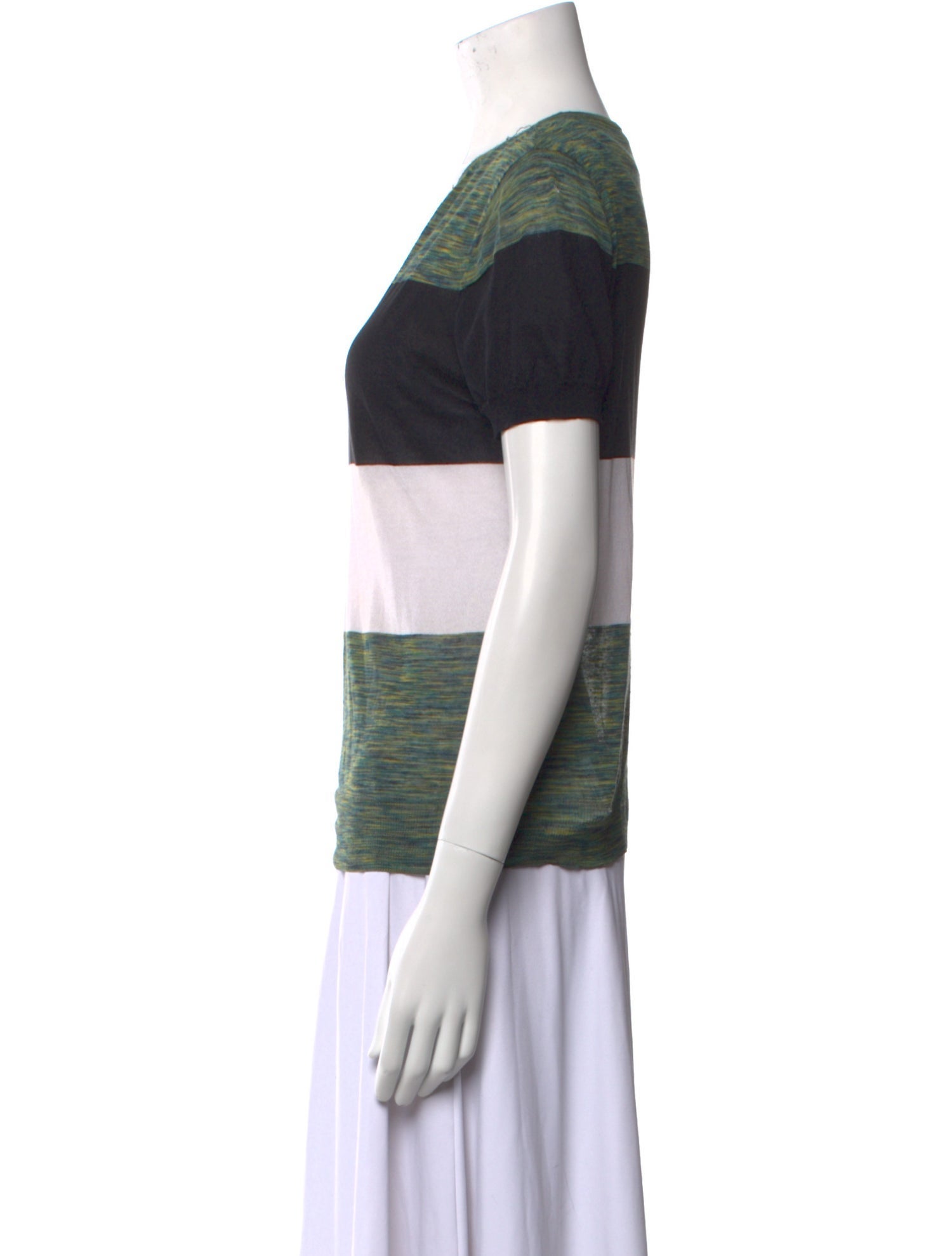 Dries Van Noten Striped Crew Neck Top