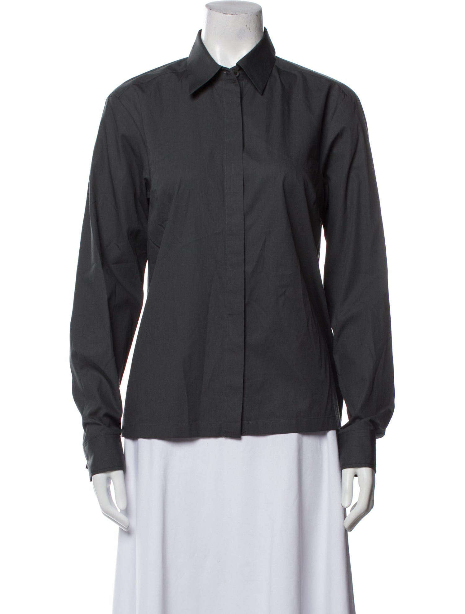 Dries Van Noten Long Sleeve Button-Up Top