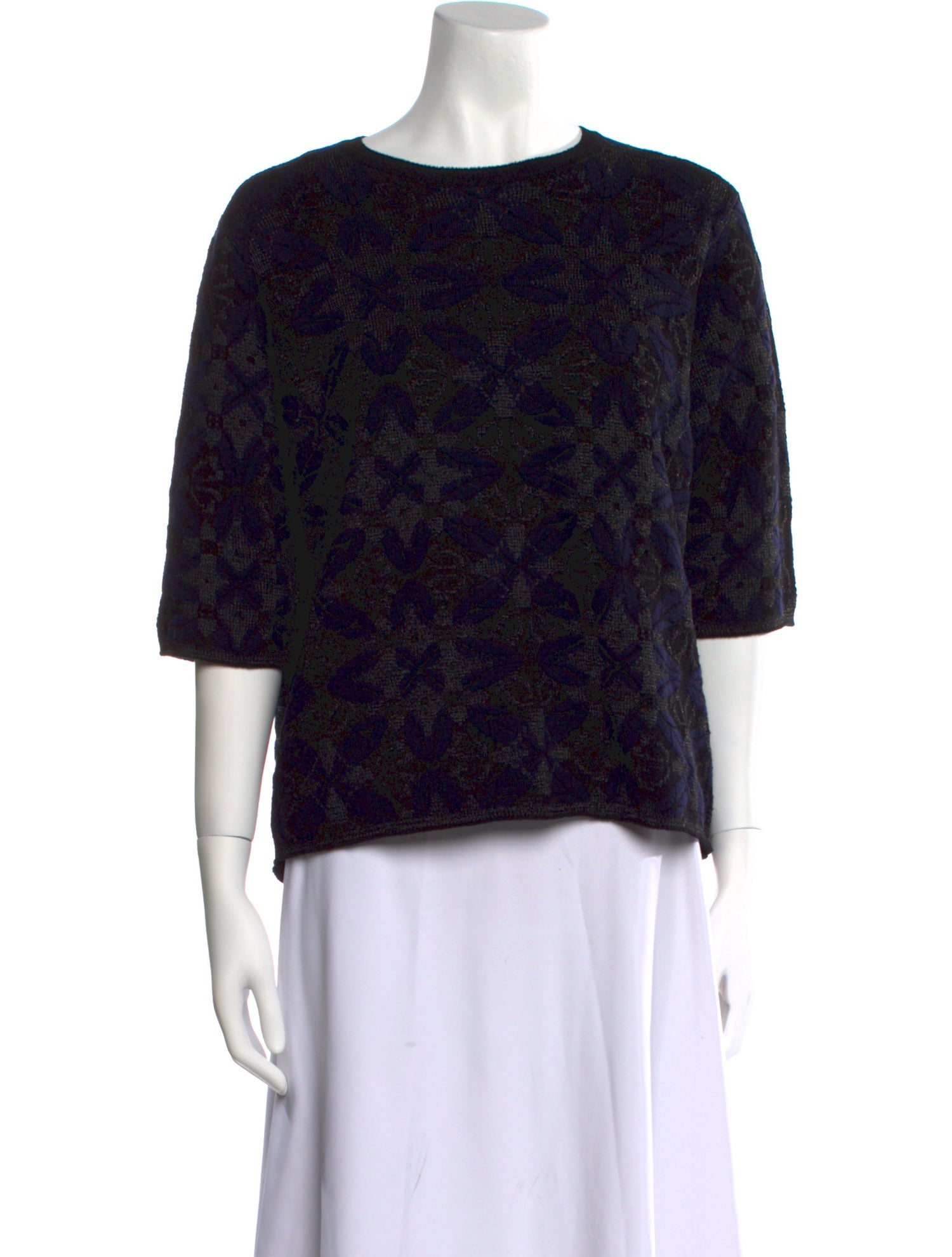 Dries Van Noten Merino Wool Animal Print Sweater