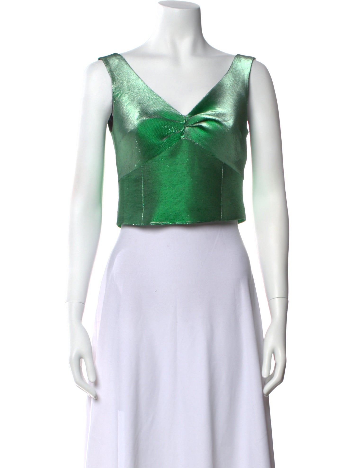 Dries Van Noten V-Neck Sleeveless Crop Top