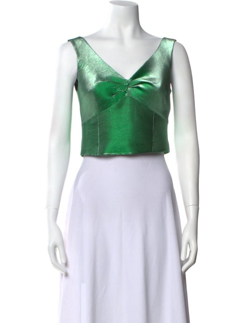 Dries Van Noten V-Neck Sleeveless Crop Top