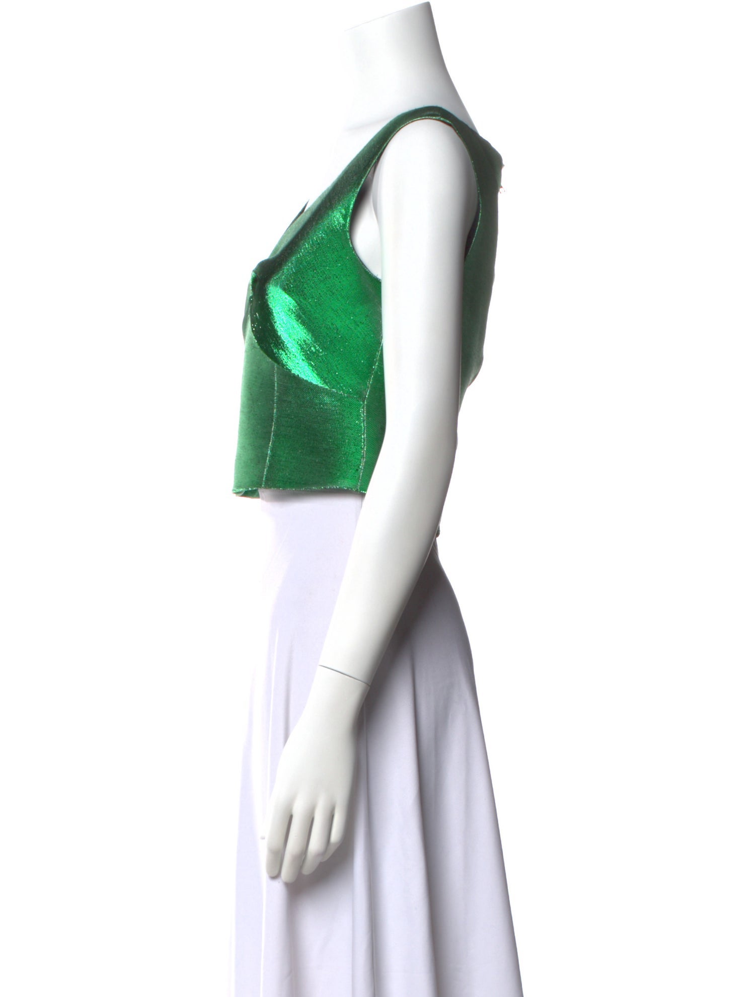 Dries Van Noten V-Neck Sleeveless Crop Top