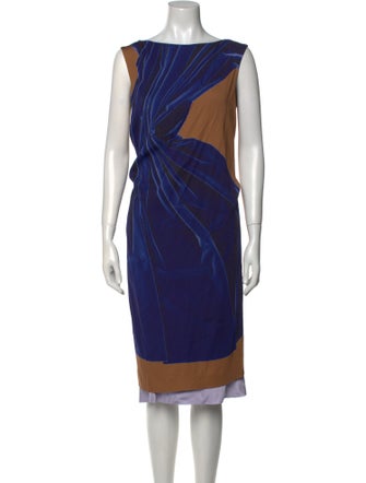 Dries Van Noten Printed Knee-Length Dress