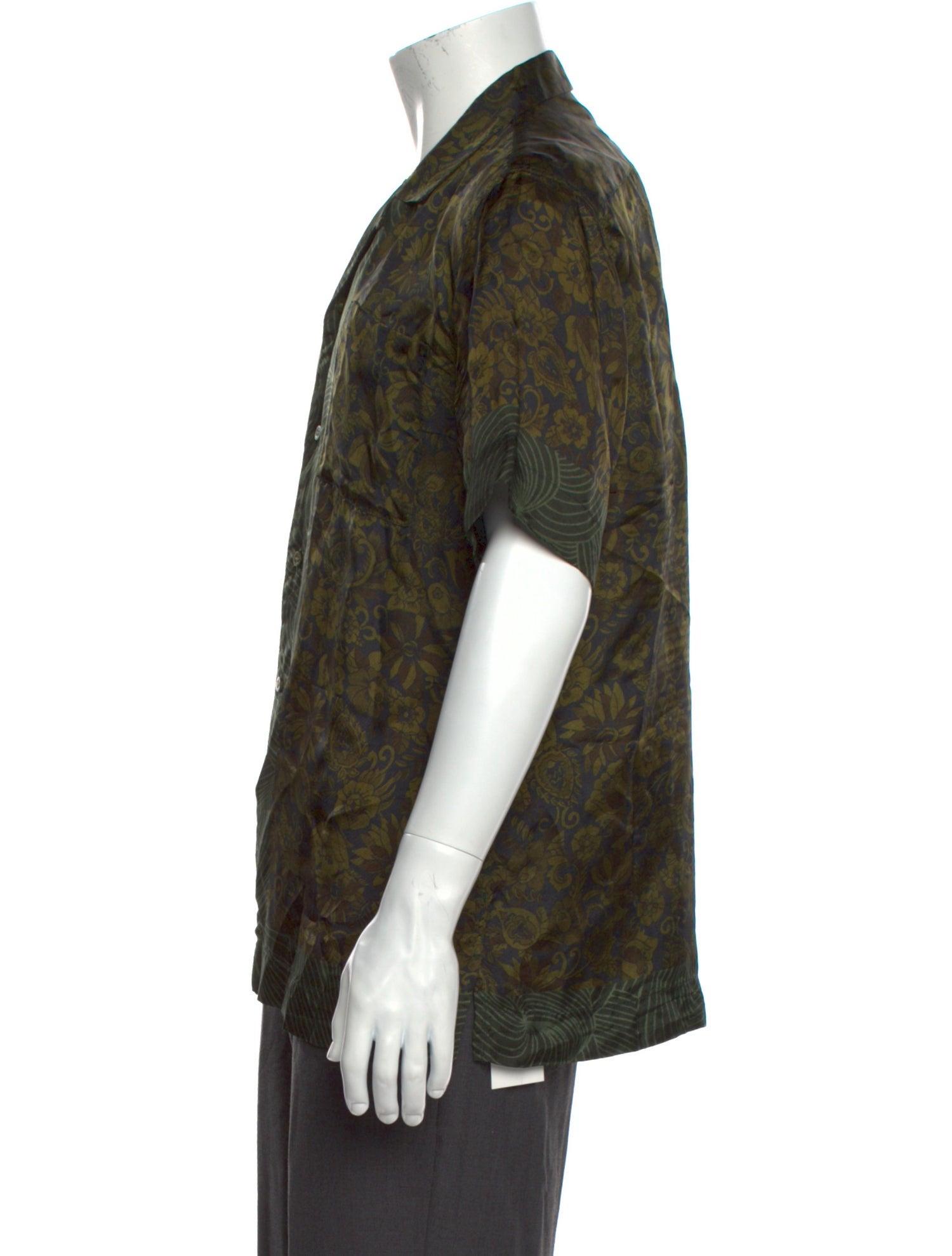 Dries Van Noten Floral Print Short Sleeve Shirt