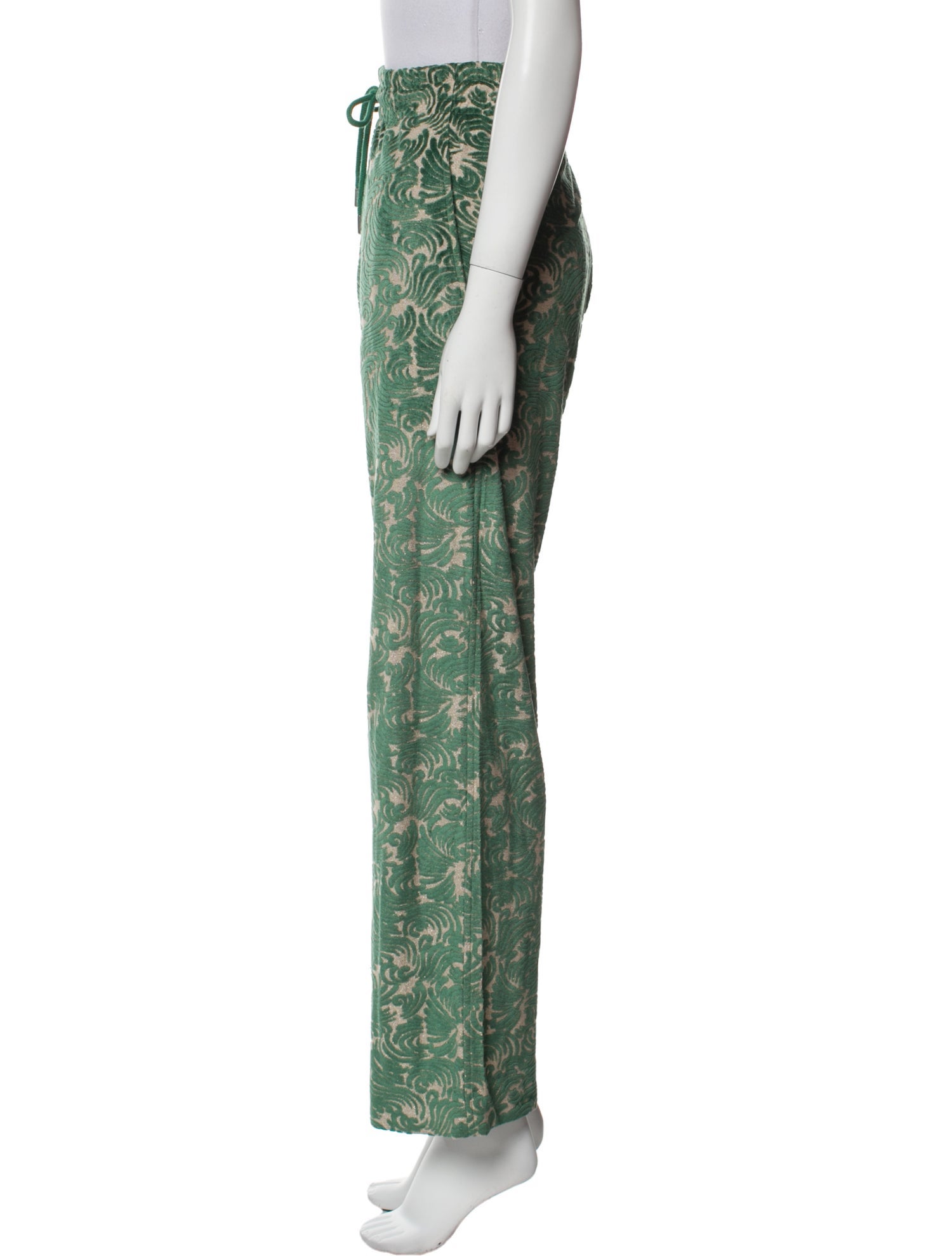 Dries Van Noten Printed Wide Leg Pants