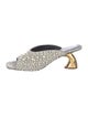 Dries Van Noten Leather Animal Print Slides