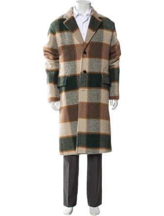 Dries Van Noten Plaid Print Overcoat