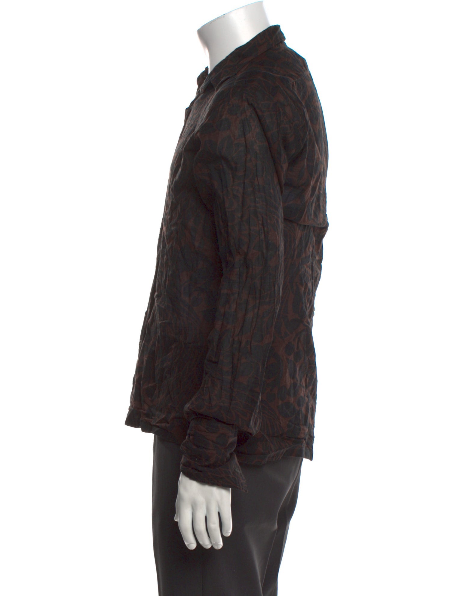 Dries Van Noten Floral Print Long Sleeve Shirt