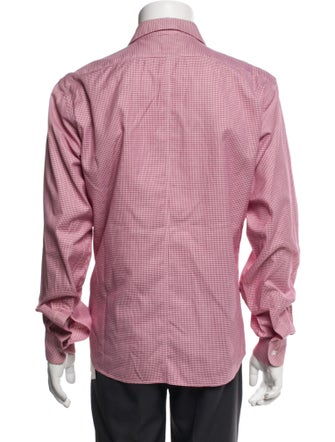 Dries Van Noten Plaid Print Long Sleeve Dress Shirt