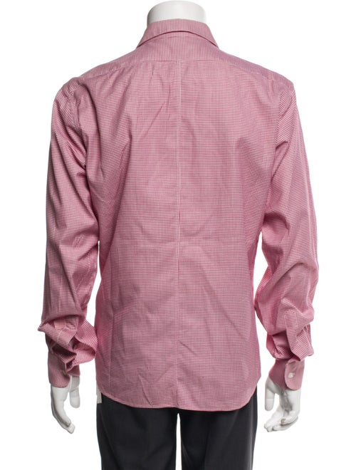 Dries Van Noten Plaid Print Long Sleeve Dress Shirt